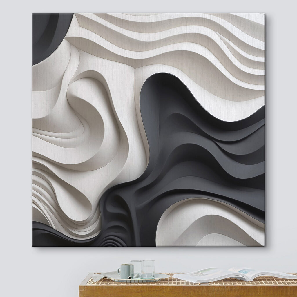 Ondas pretas e brancas — interior 2