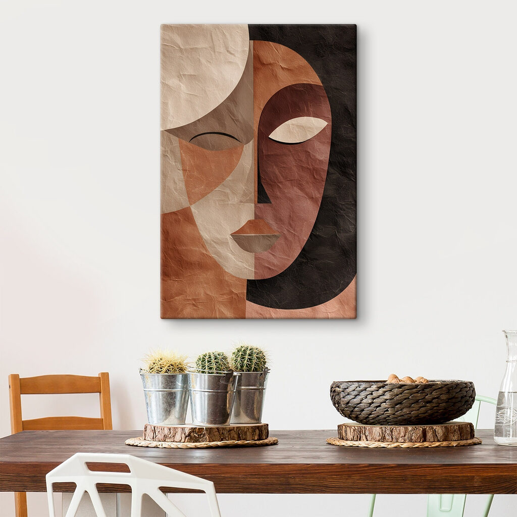 Rosto dividido, olho amendoado — interior 2
