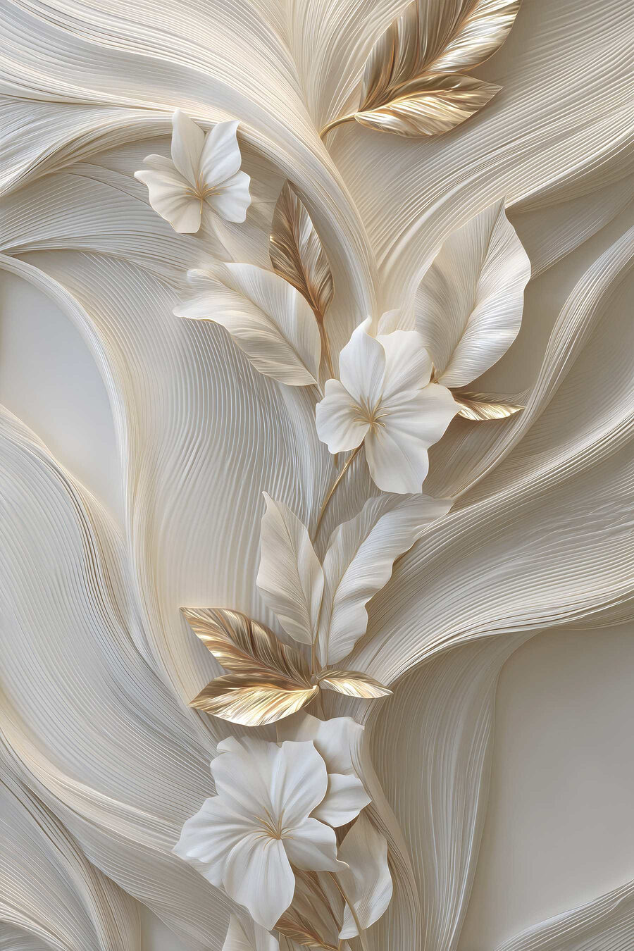 Ramo branco e dourado — design completo