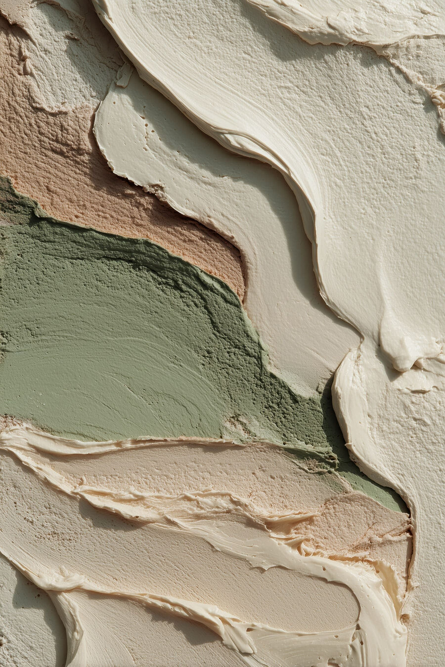 Verde-salva entre creme — design completo