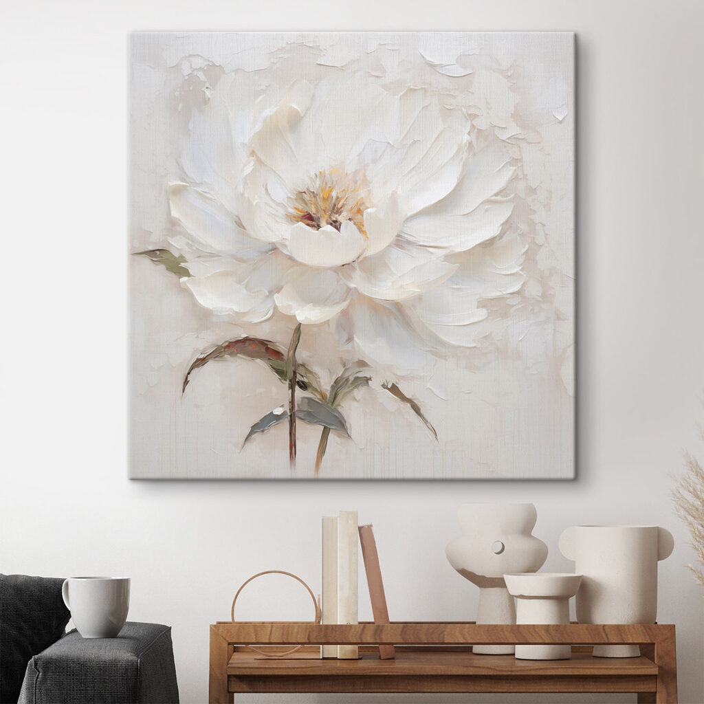 Flor branca em névoa — interior 2