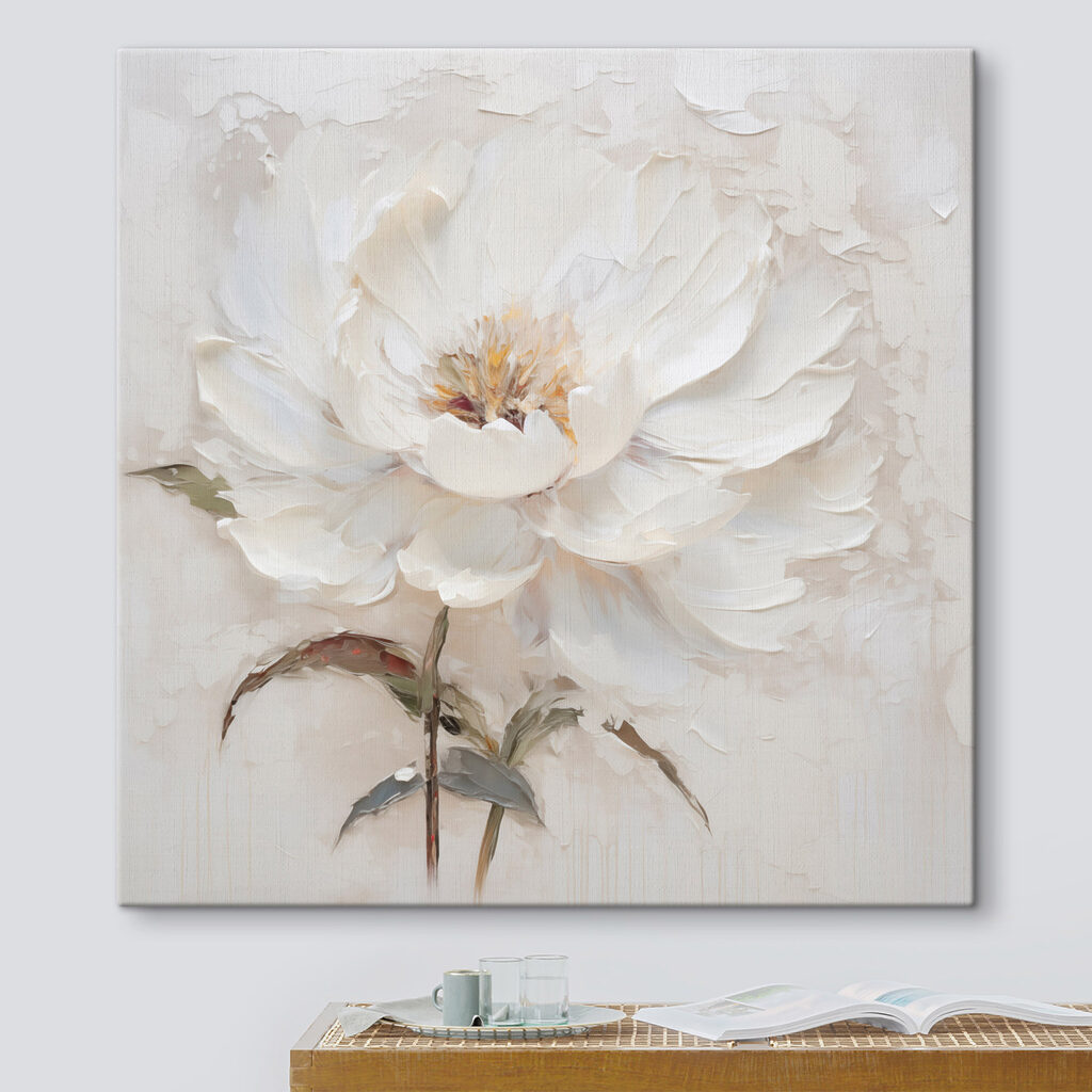 Flor branca em névoa — interior 1