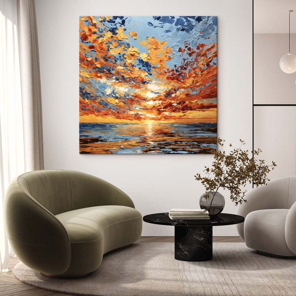 Pôr do sol pincelado — interior 2
