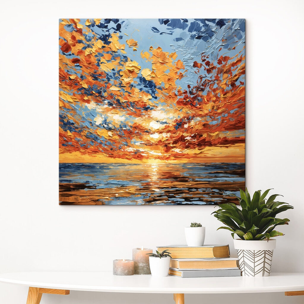 Pôr do sol pincelado — interior 3