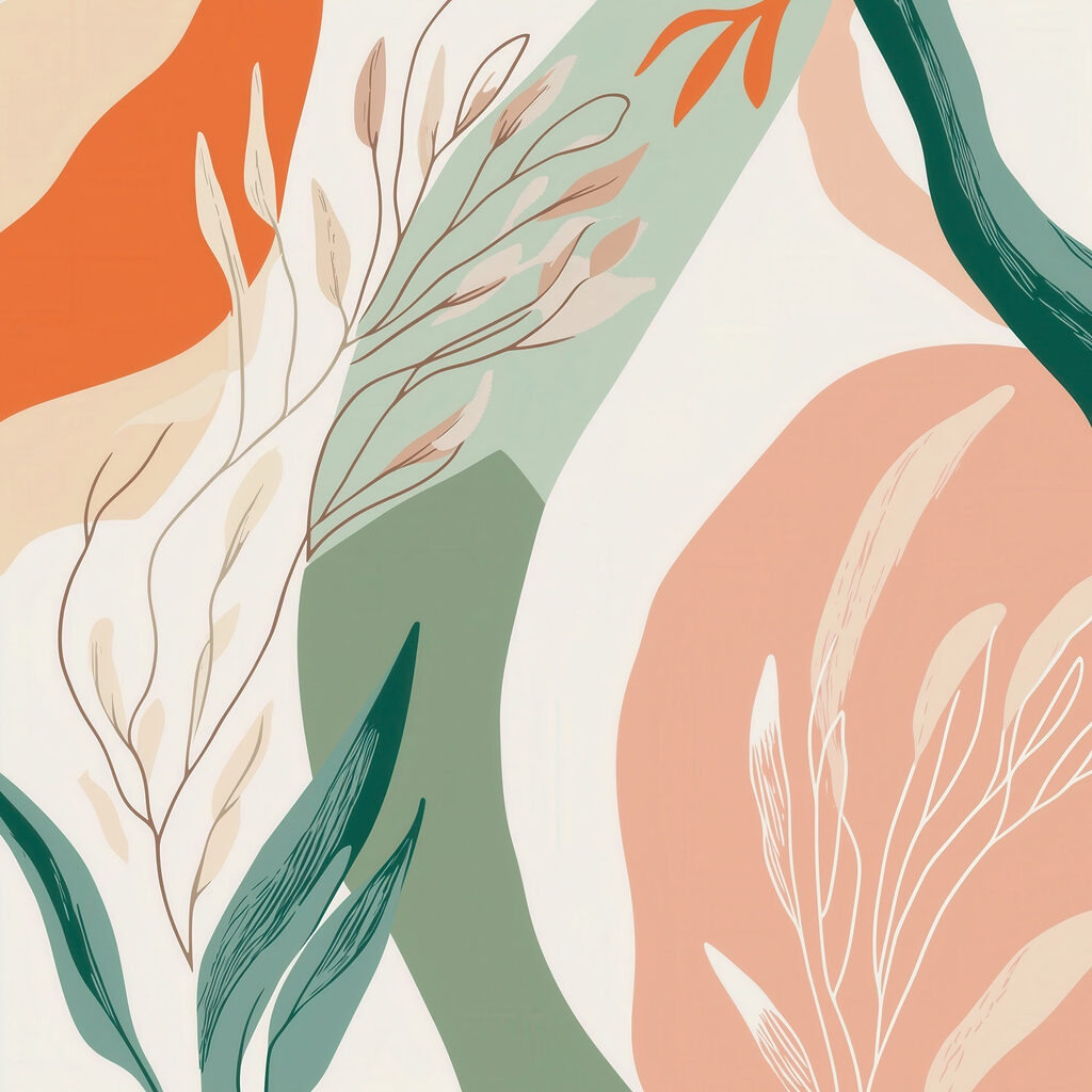 Ramo verde entre arcos — design completo
