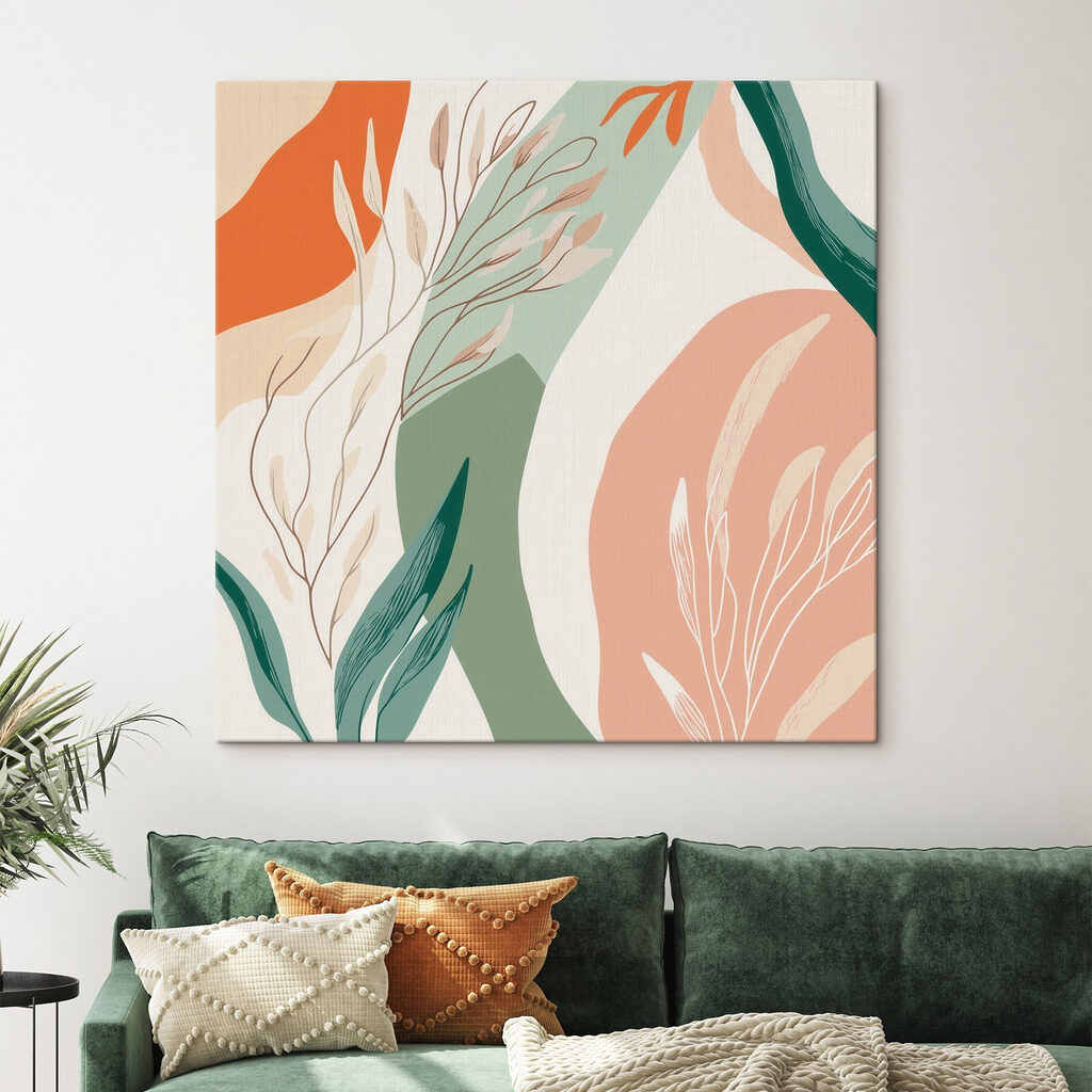 Ramo verde entre arcos — interior 2