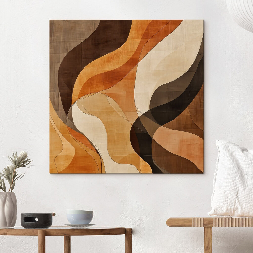 Ondas castanhas e laranja — interior 3