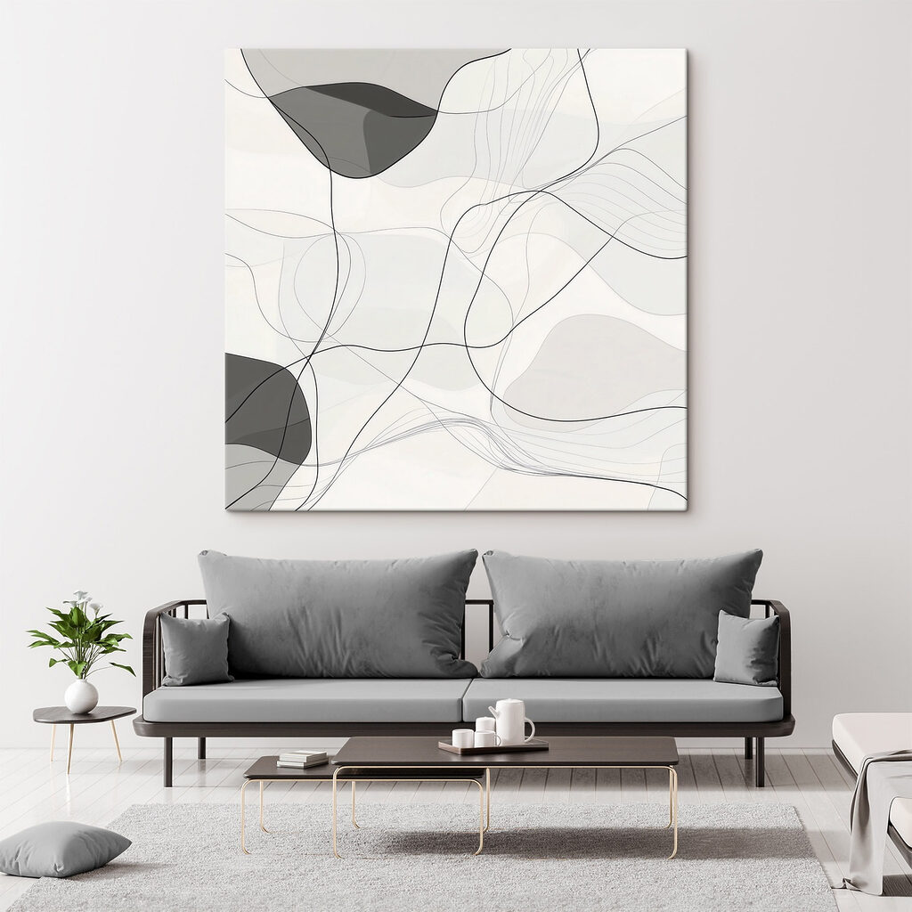 Linhas finas em cinzento — interior 1