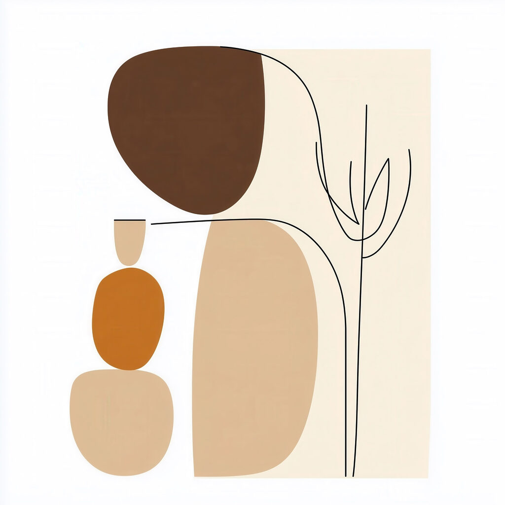 Ramo desenhado e curvas — design completo
