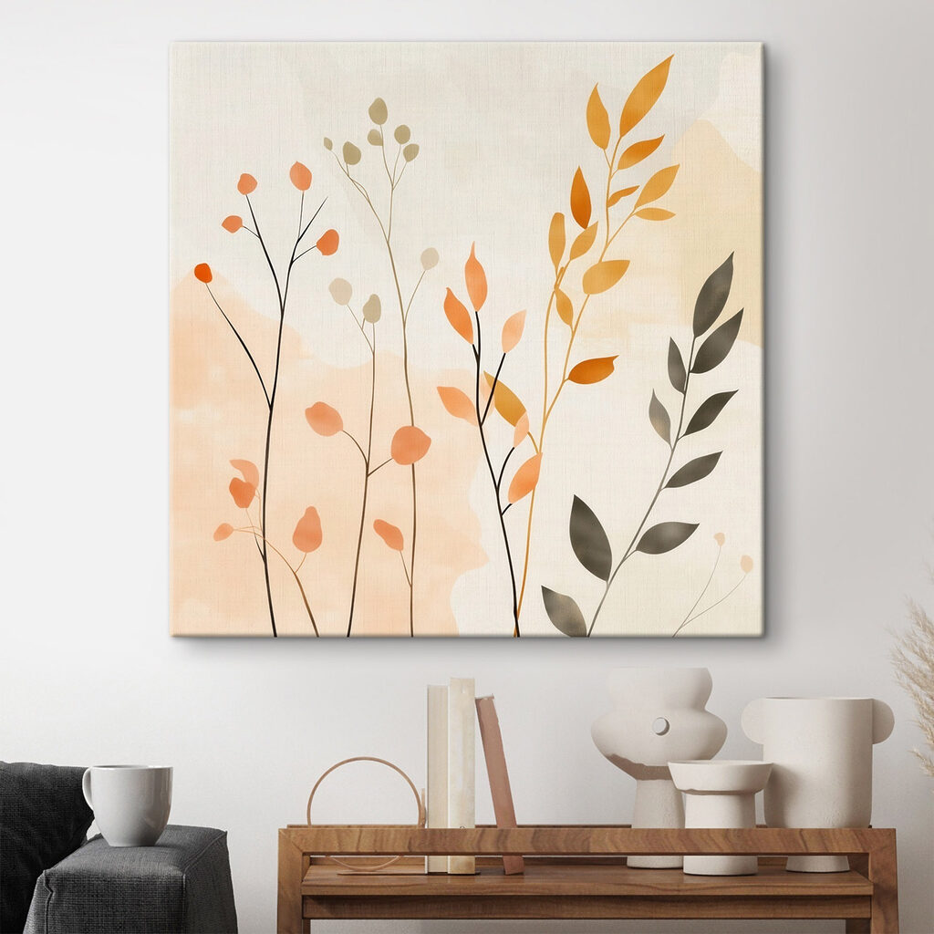 Caules altos em ocre — interior 2