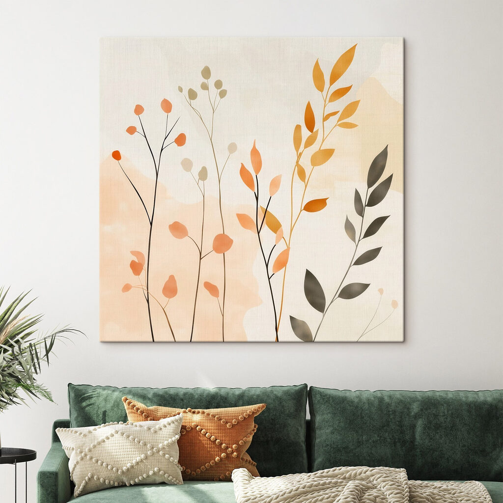 Caules altos em ocre — interior 3