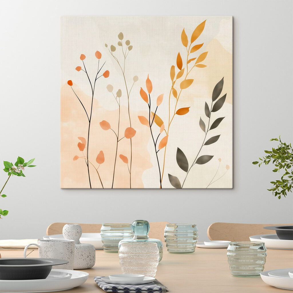 Caules altos em ocre — interior 1