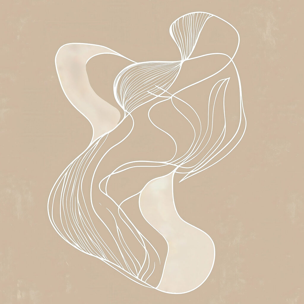 Silhueta feminina em branco — design completo