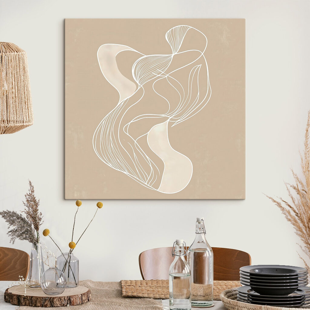 Silhueta feminina em branco — interior 1