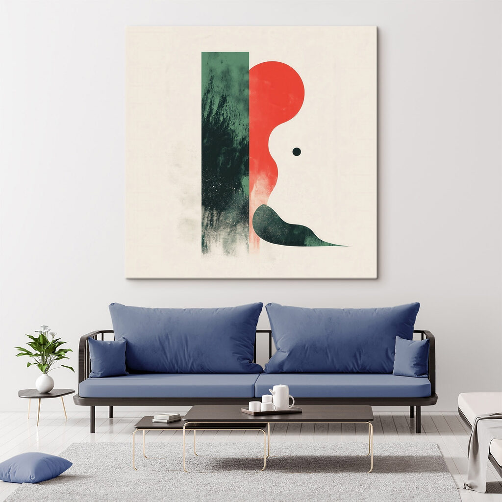 Círculo coral e verde — interior 1