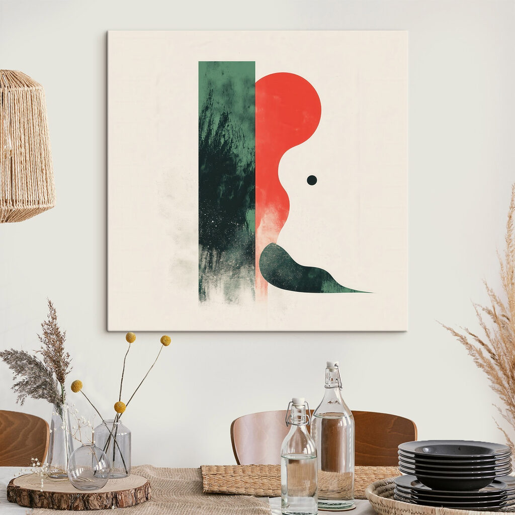 Círculo coral e verde — interior 2
