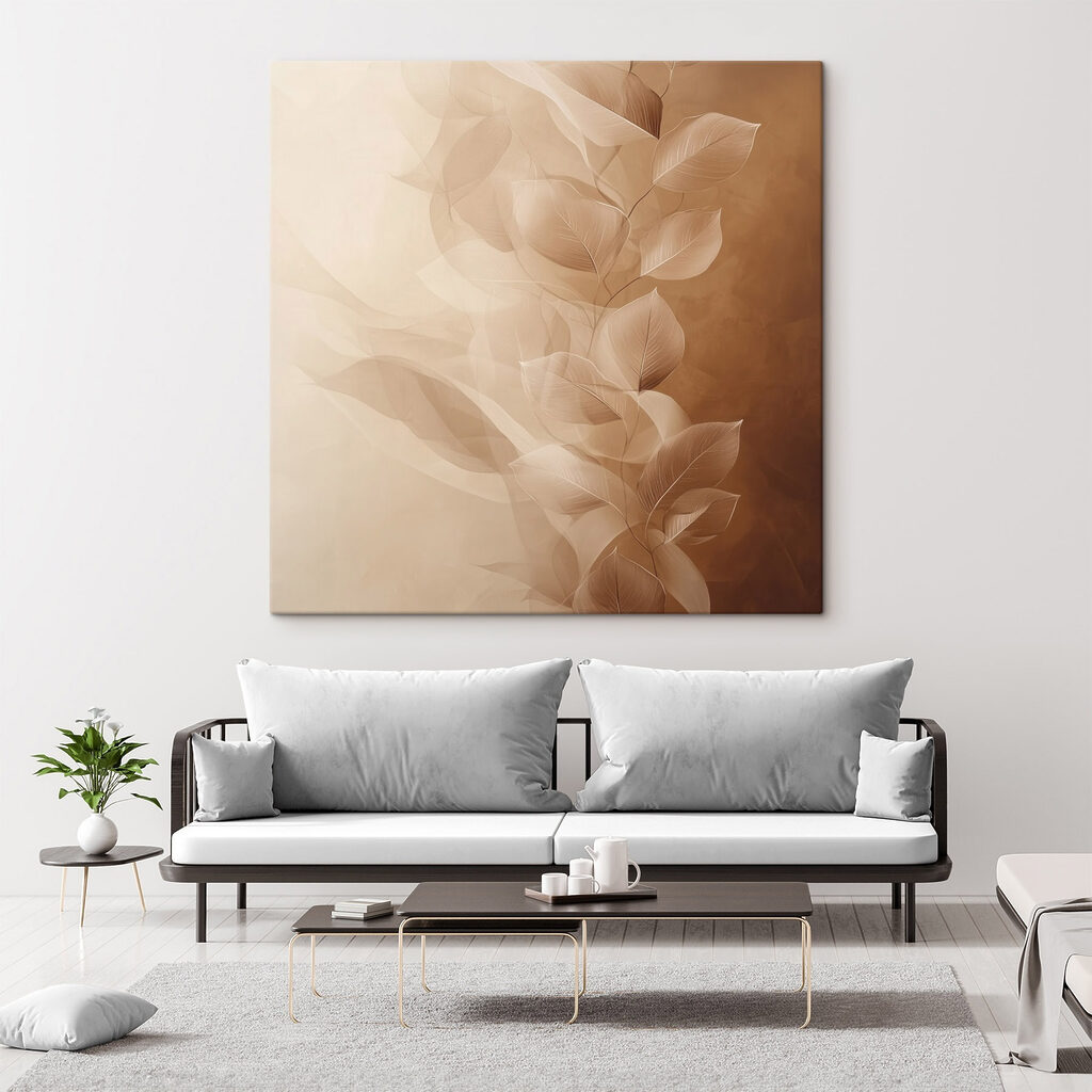 Folhas transparentes em castanho — interior 1