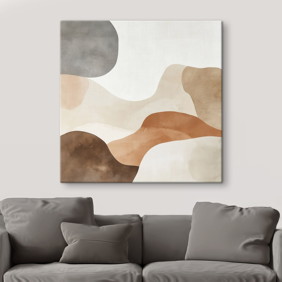 Paisagem abstrata em bege-castanho — interior 3
