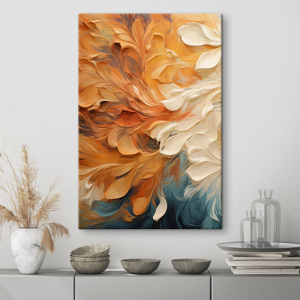 Flor laranja e creme — interior 2