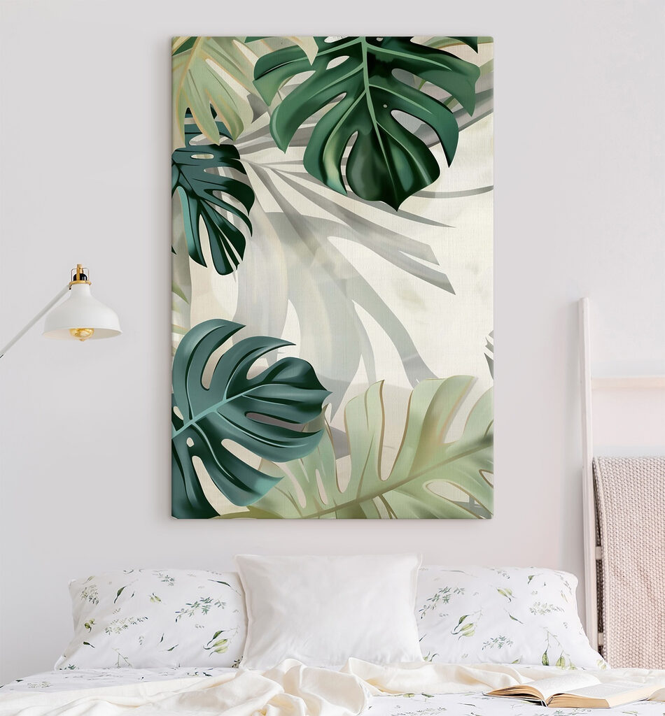 Monstera à sombra num interior