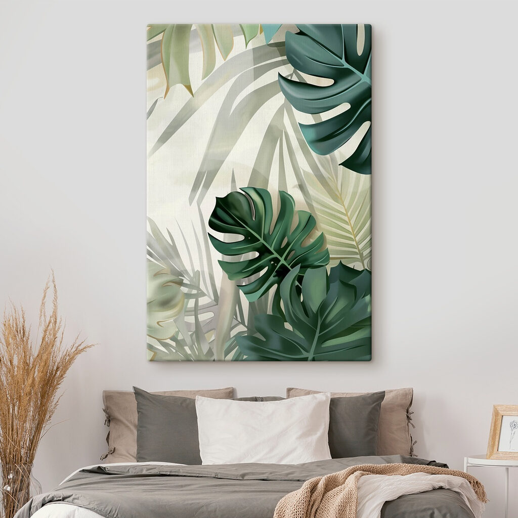 Folhas verdes tropicais — interior 2