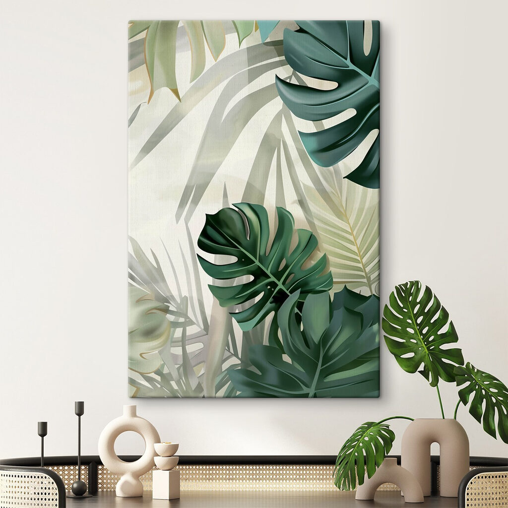 Folhas verdes tropicais — interior 1