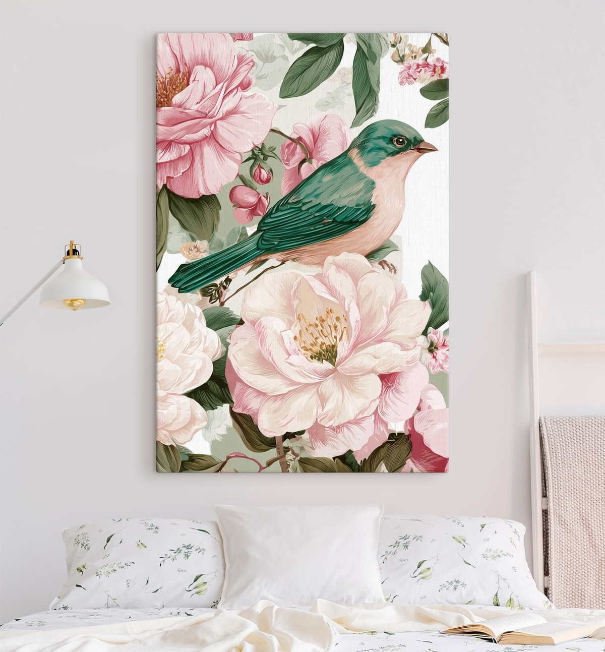 Jardim sonhado em flor num interior