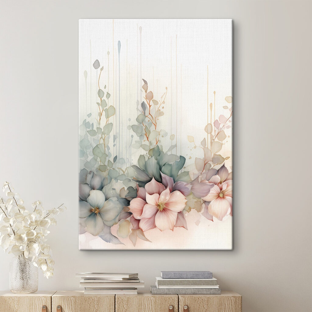 Flores pastel na base — interior 1
