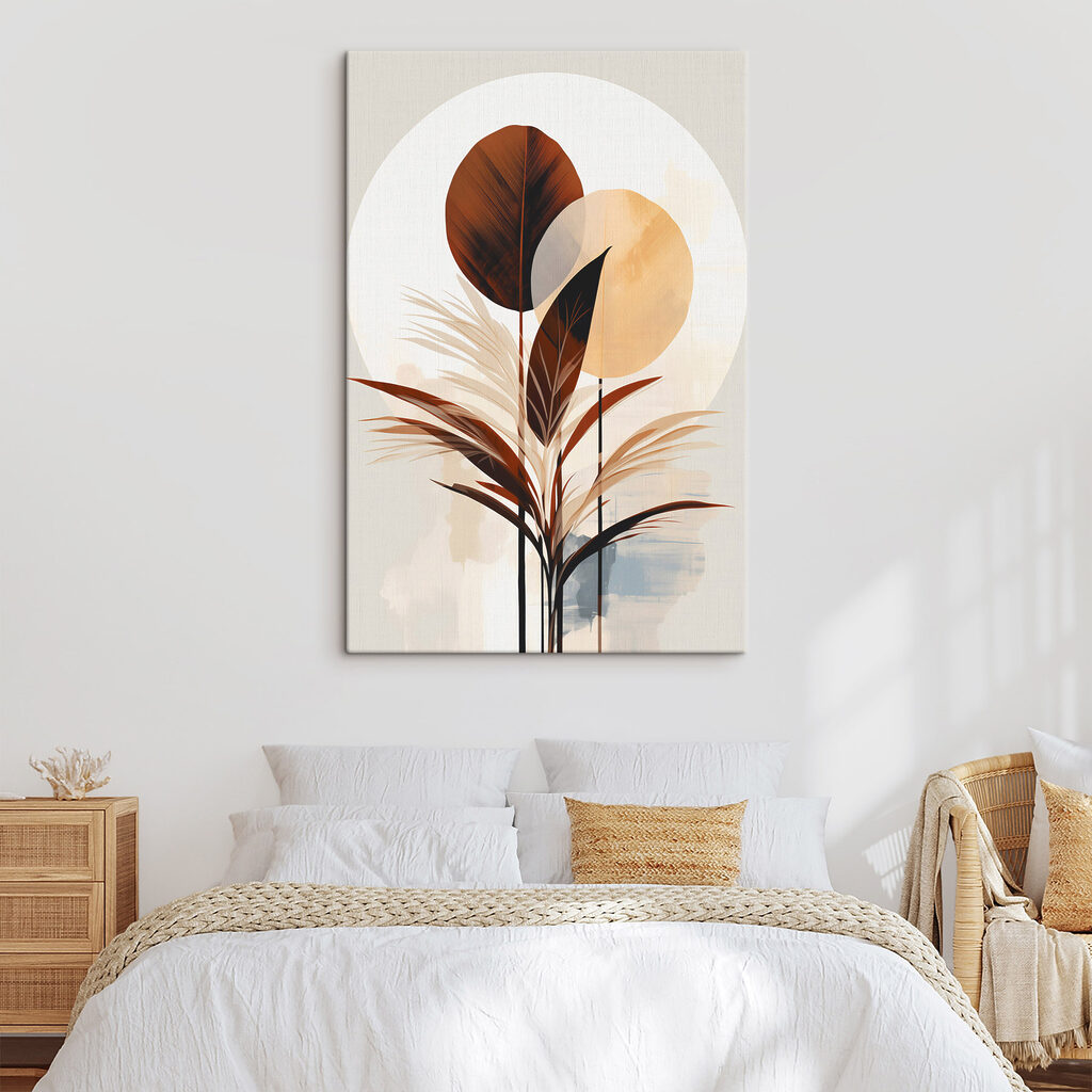 Folhas ferrugem, círculo dourado — interior 1