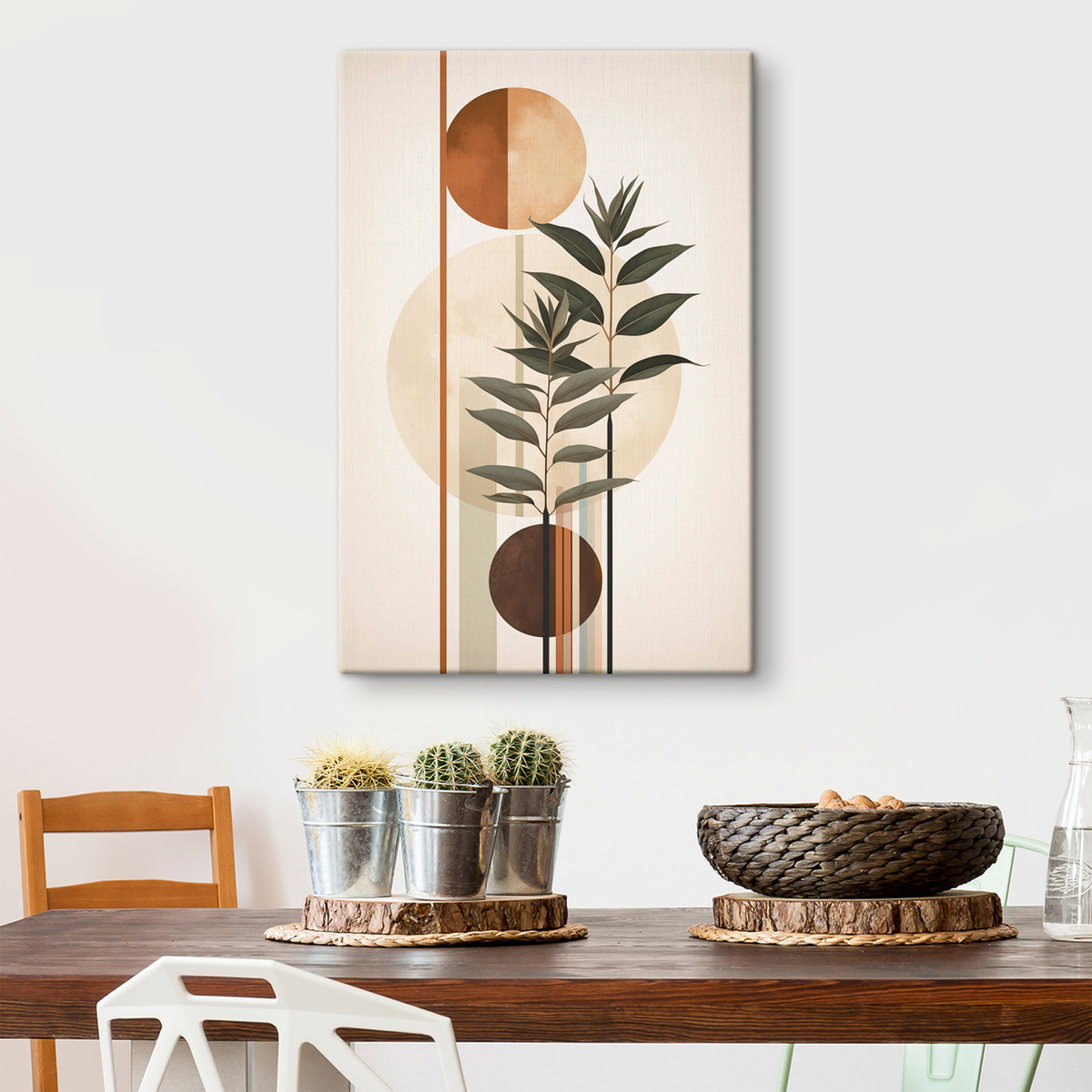 Plantas abstratas com círculos — interior 1