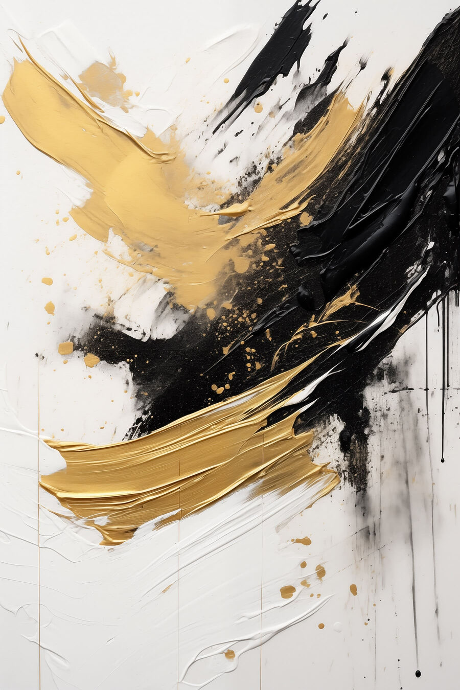 Arco dourado sobre preto — design completo