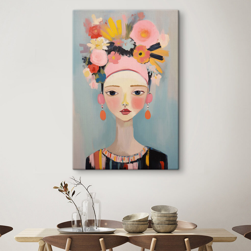 Turbante cor-de-rosa com flores — interior 2