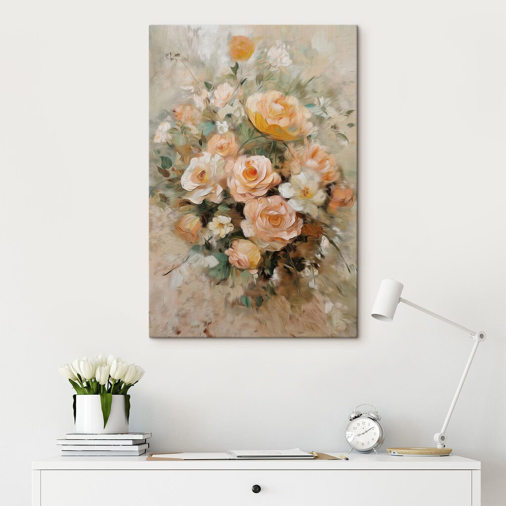 Rosas em tinta suave — interior 1