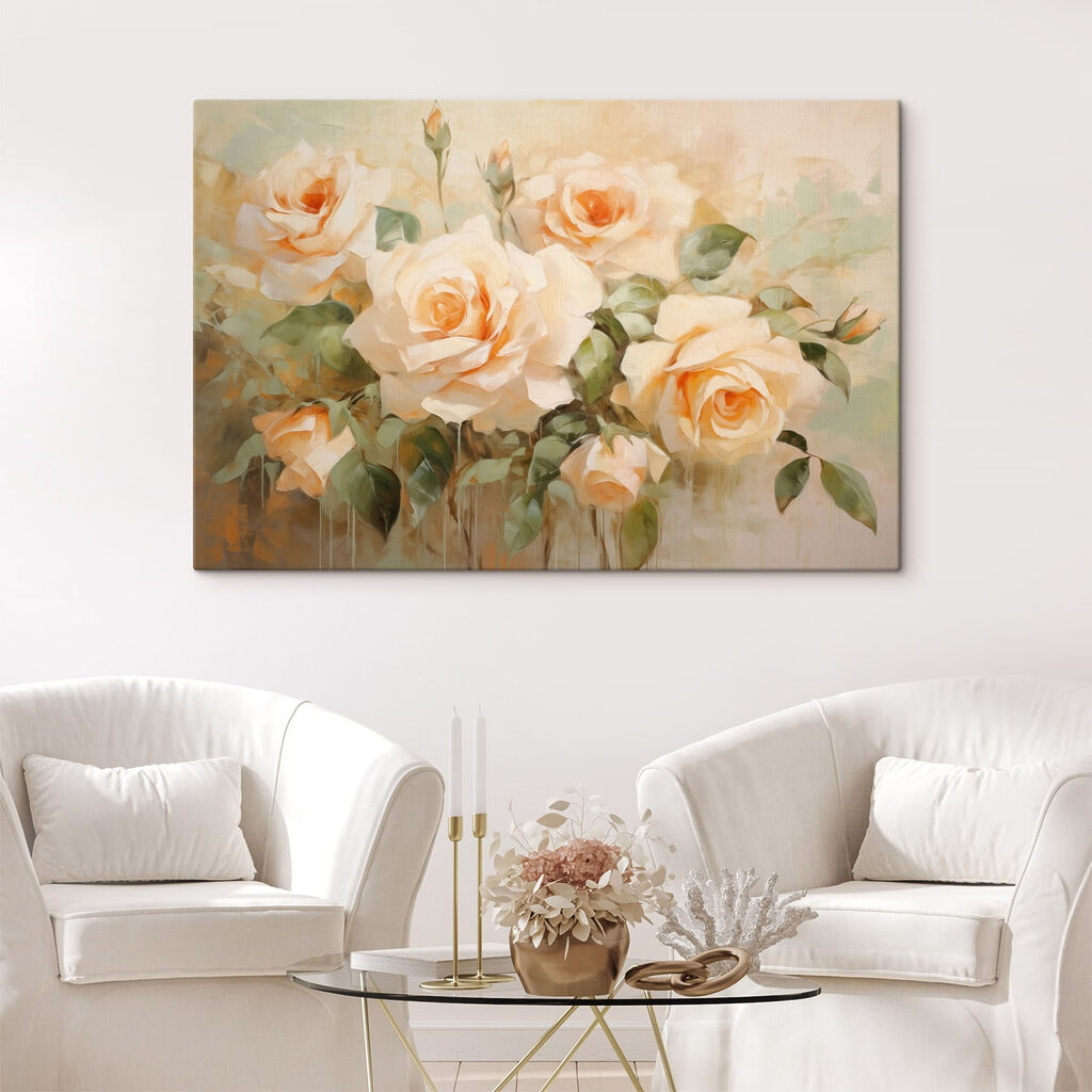 Rosas pêssego quentes — interior 1