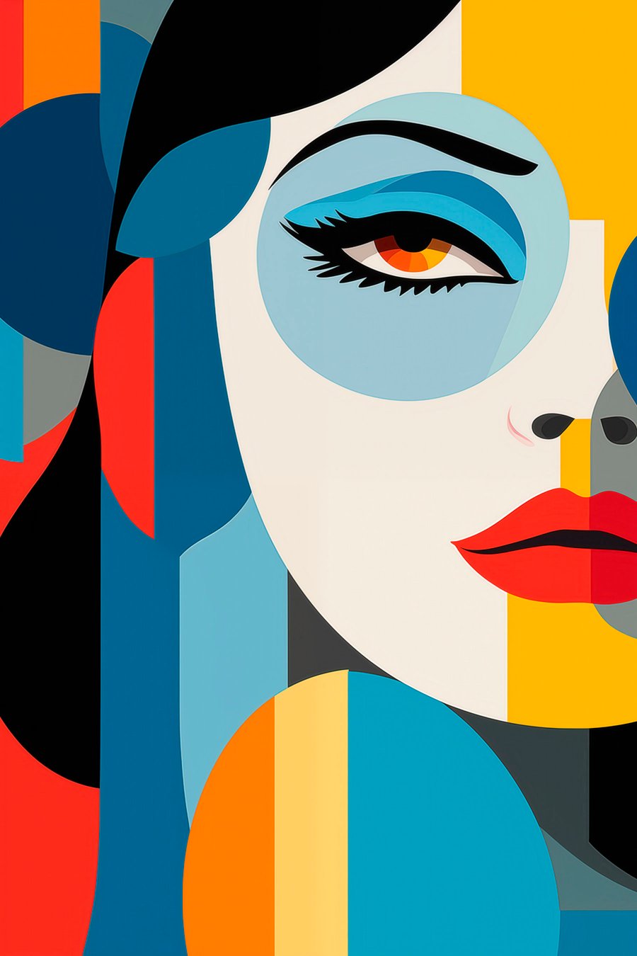 Retrato em cores — design completo
