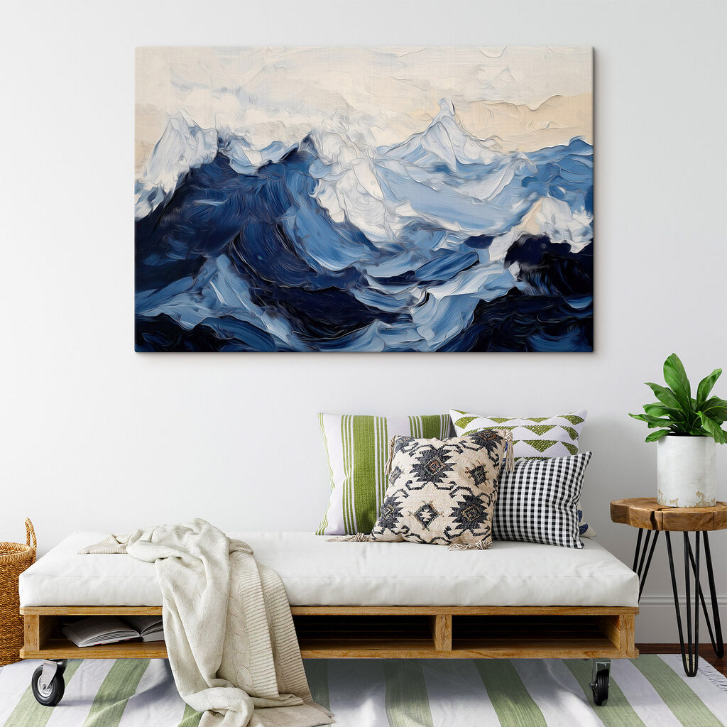 Cumes brancos sobre azul — interior 2