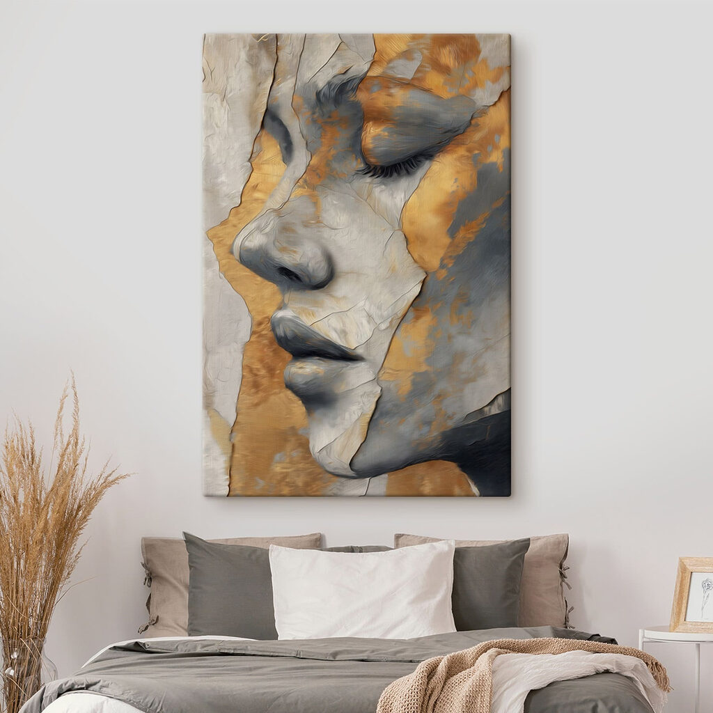 Olhos fechados com dourado — interior 2