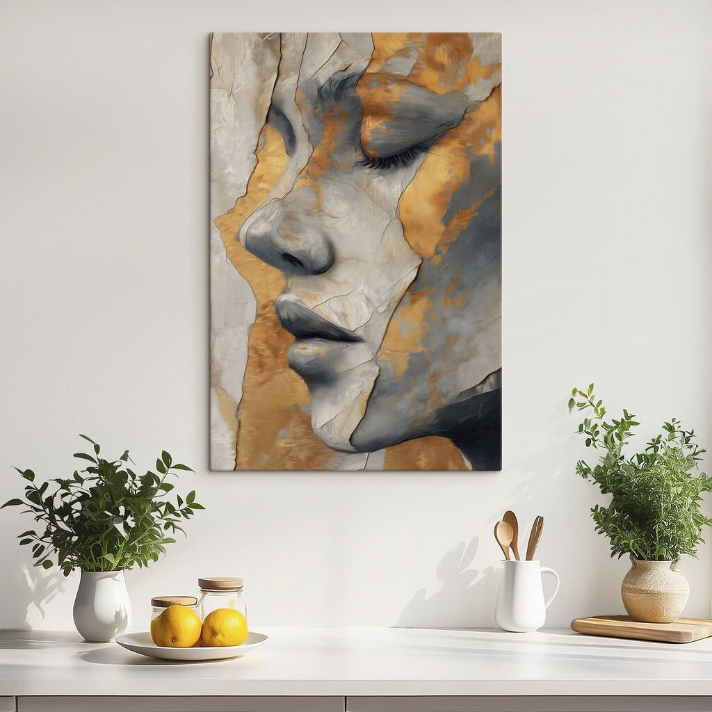 Olhos fechados com dourado — interior 1