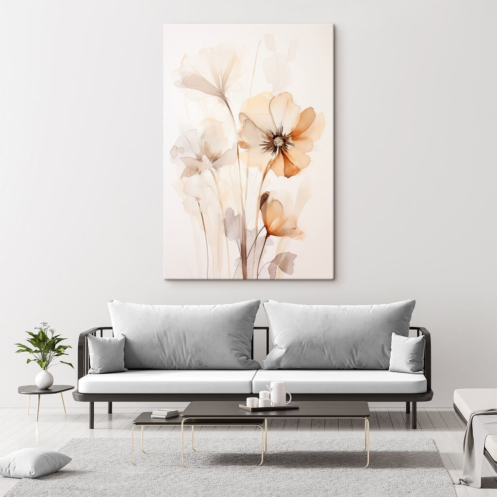 Flores claras com ocre — interior 2