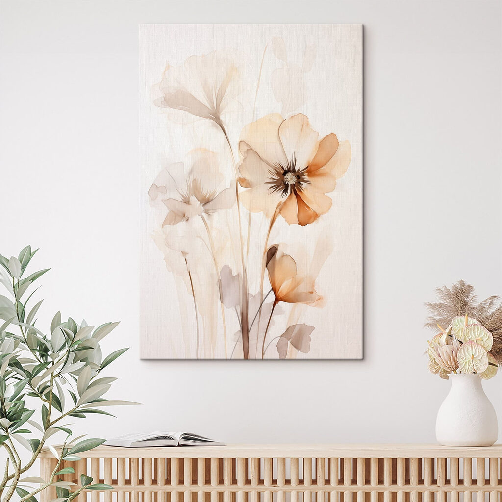 Flores claras com ocre — interior 1