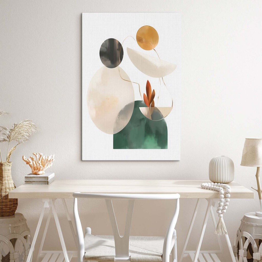 Verde com disco dourado — interior 2