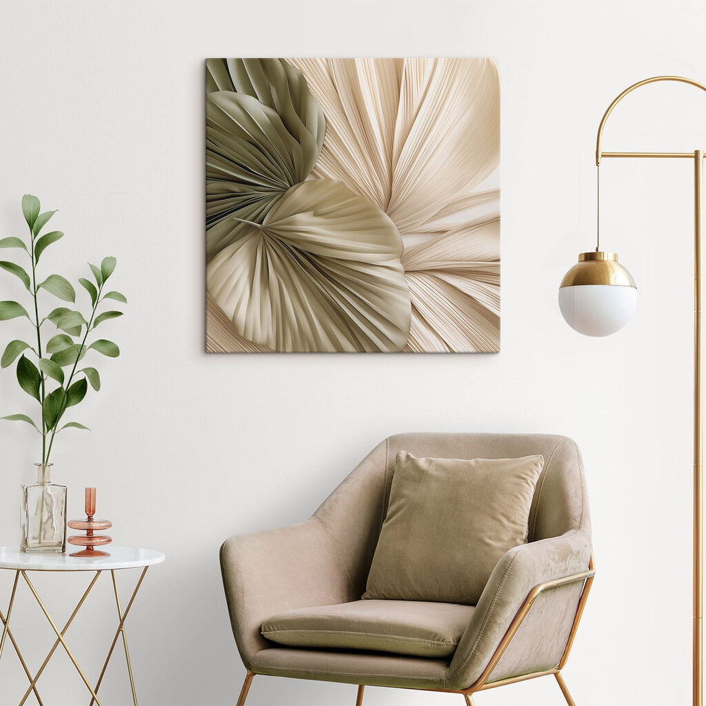Leques verdes com creme — interior 3