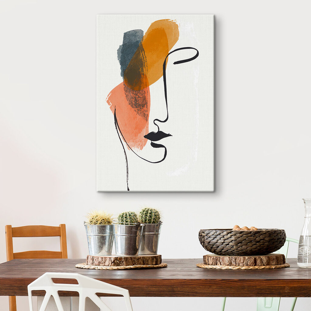 Rosto de linhas ocre — interior 3