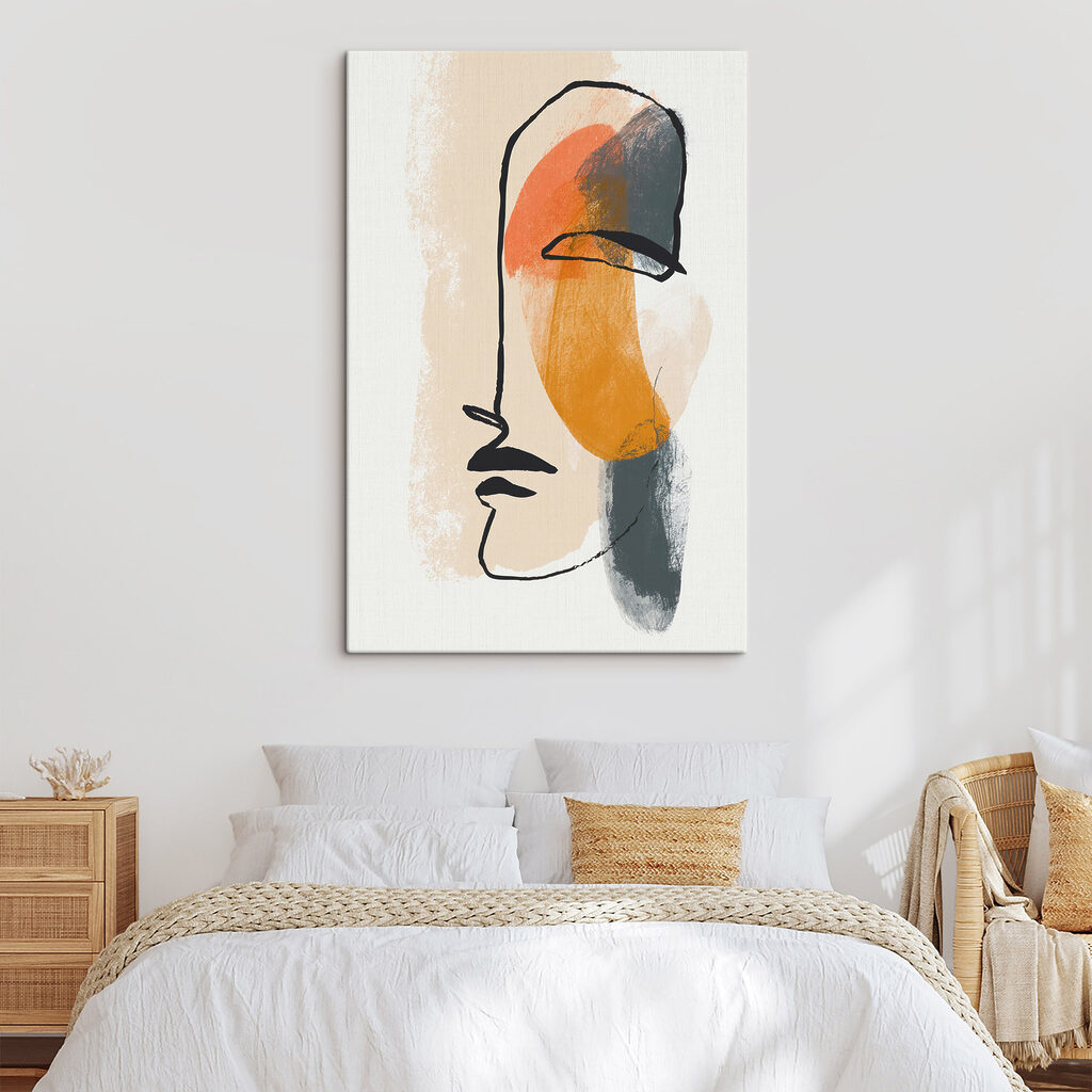 Perfil desenhado em laranja — interior 1