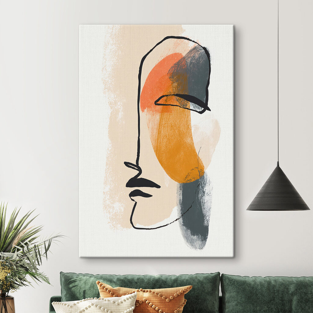Perfil desenhado em laranja — interior 2