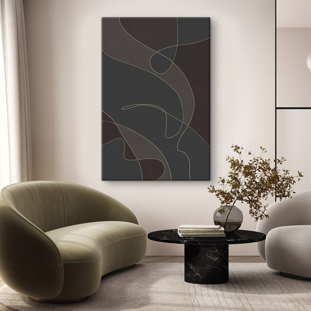 Fios dourados em antracite — interior 2