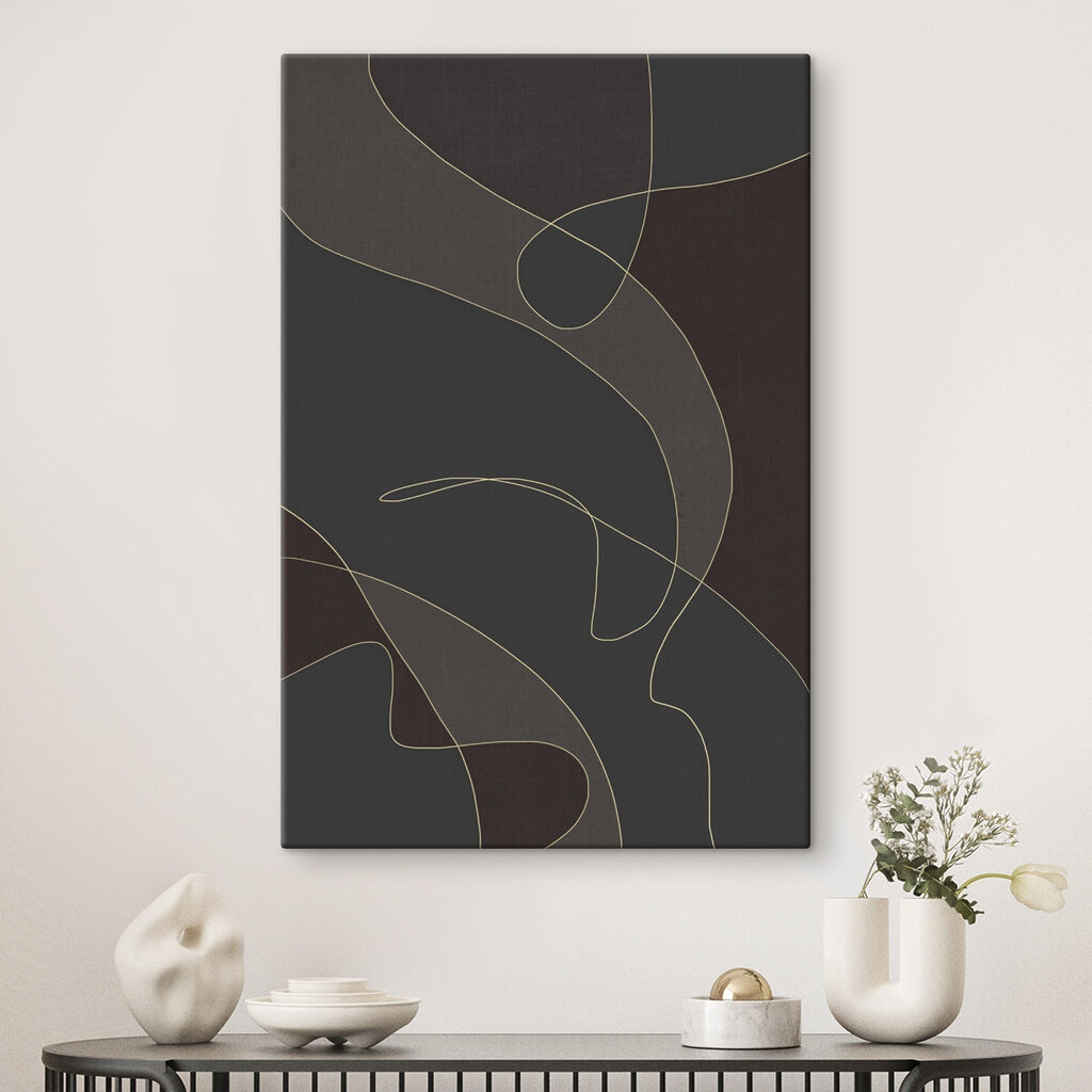 Fios dourados em antracite — interior 1