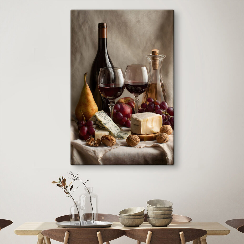 Vinho tinto com queijo — interior 2