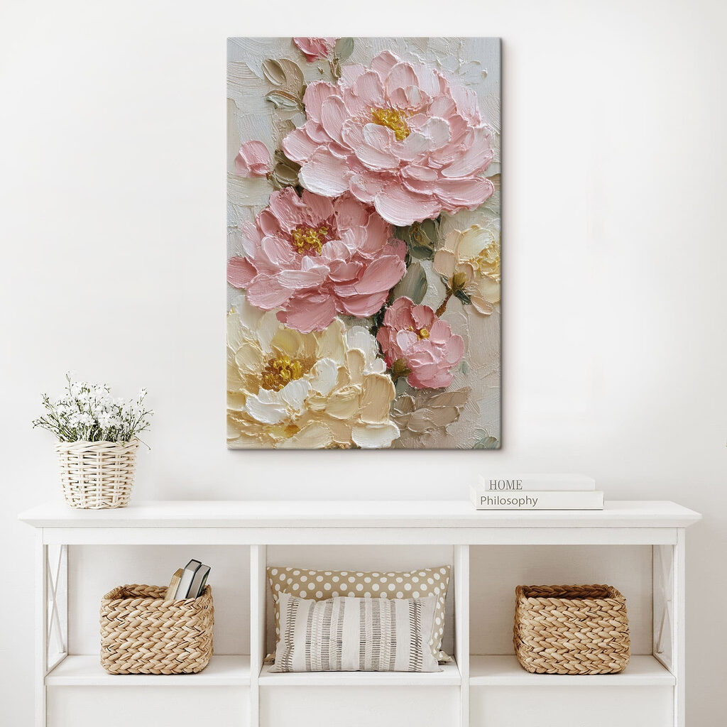 Flores rosa com creme — interior 1