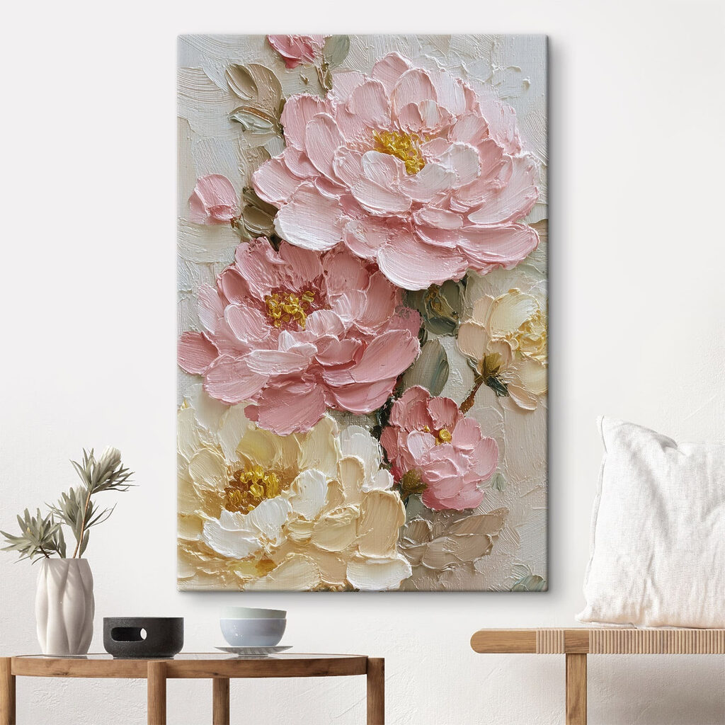 Flores rosa com creme — interior 2